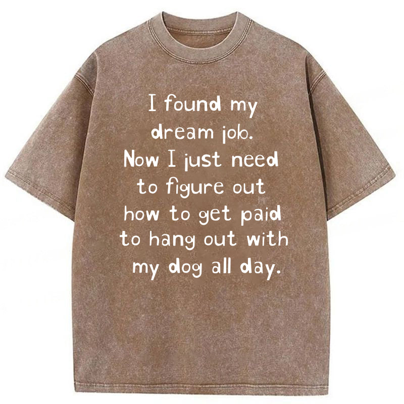 I Found My Dream Job Washed Unisex Tee