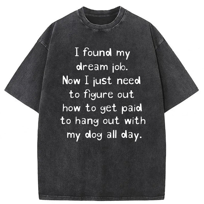I Found My Dream Job Washed Unisex Tee