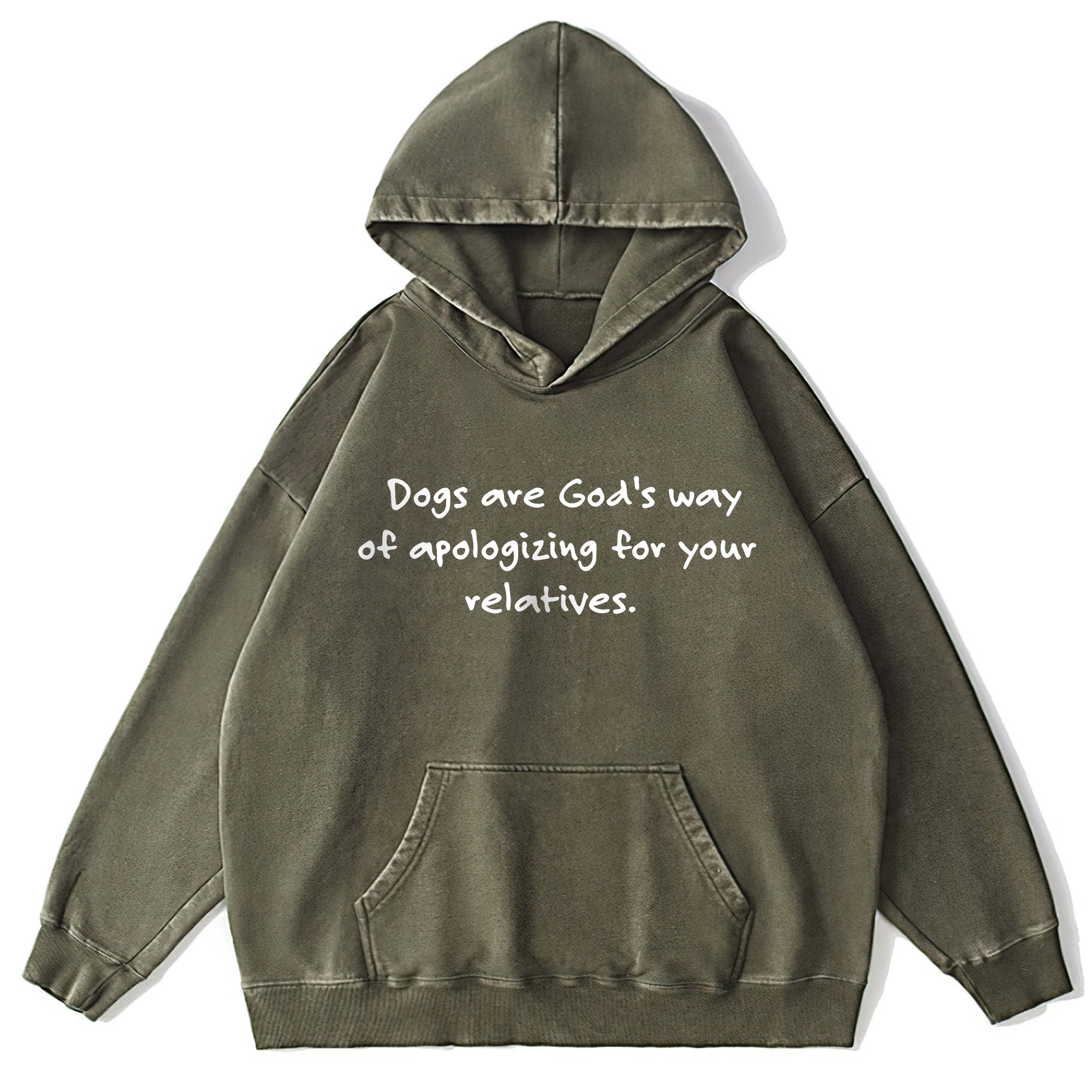 Dogs Are God's Way Washed Unisex Hoodie