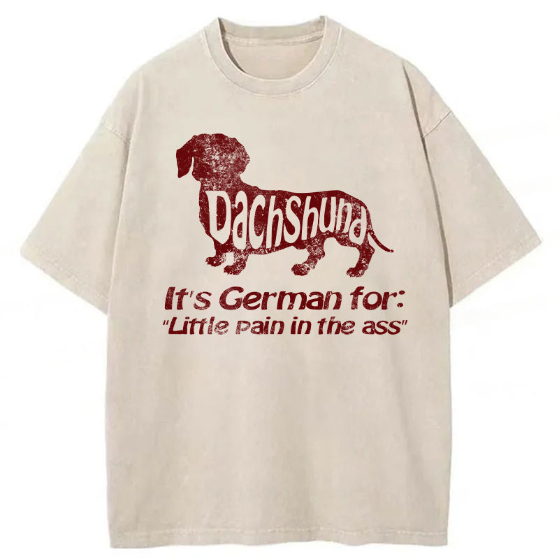 Dachshund Washed Unisex Tee