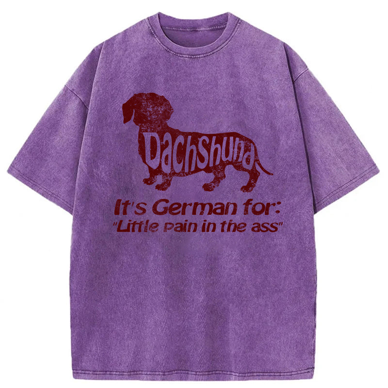 Dachshund Washed Unisex Tee