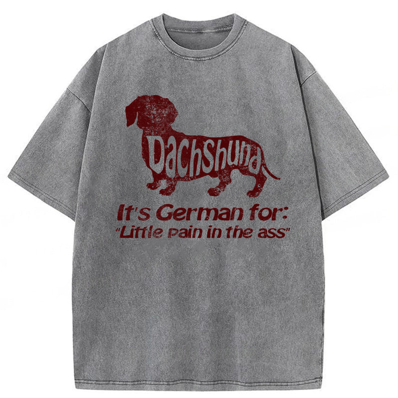 Dachshund Washed Unisex Tee