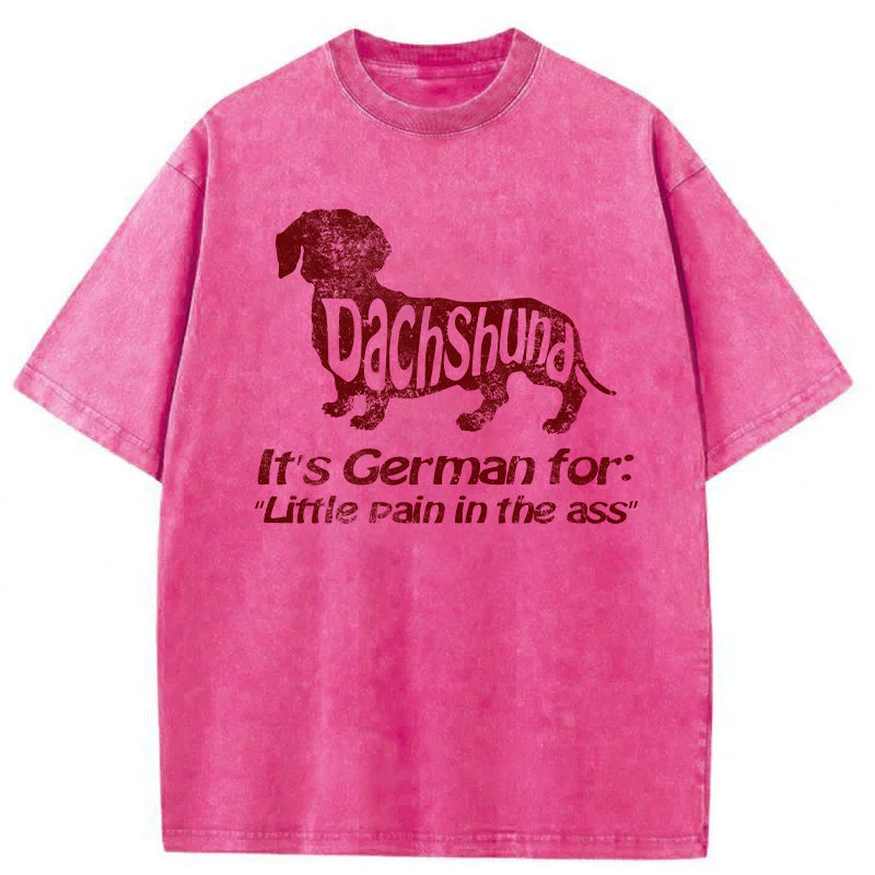 Dachshund Washed Unisex Tee