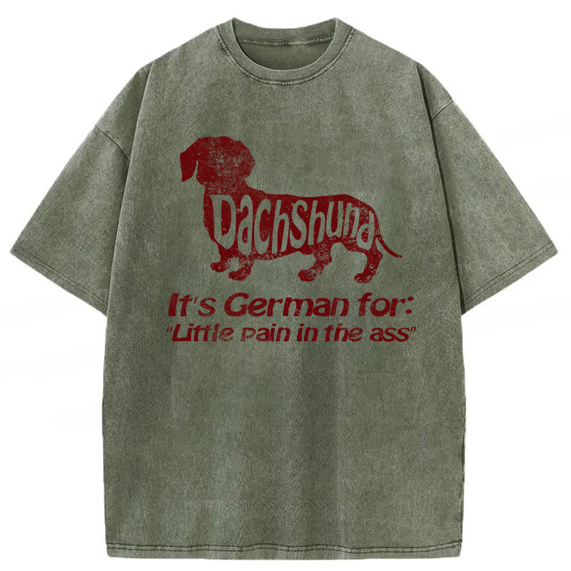 Dachshund Washed Unisex Tee