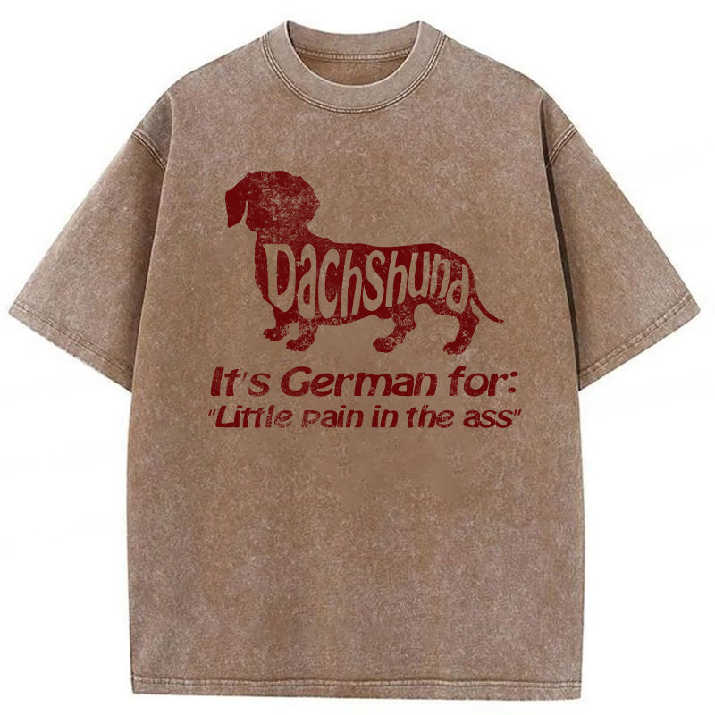 Dachshund Washed Unisex Tee