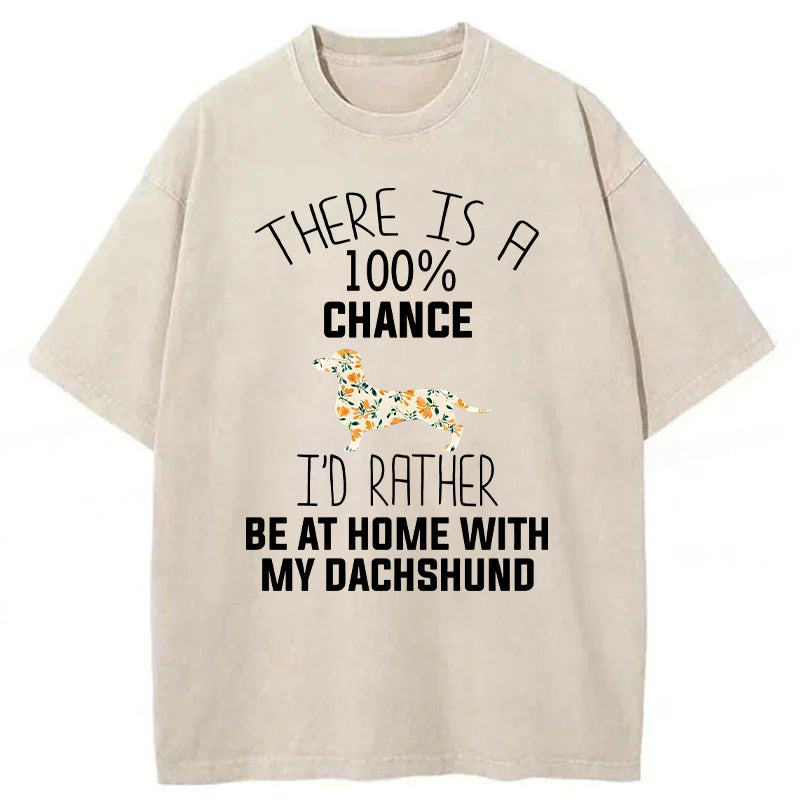 There Is A 100% Chance Washed Unisex Tee