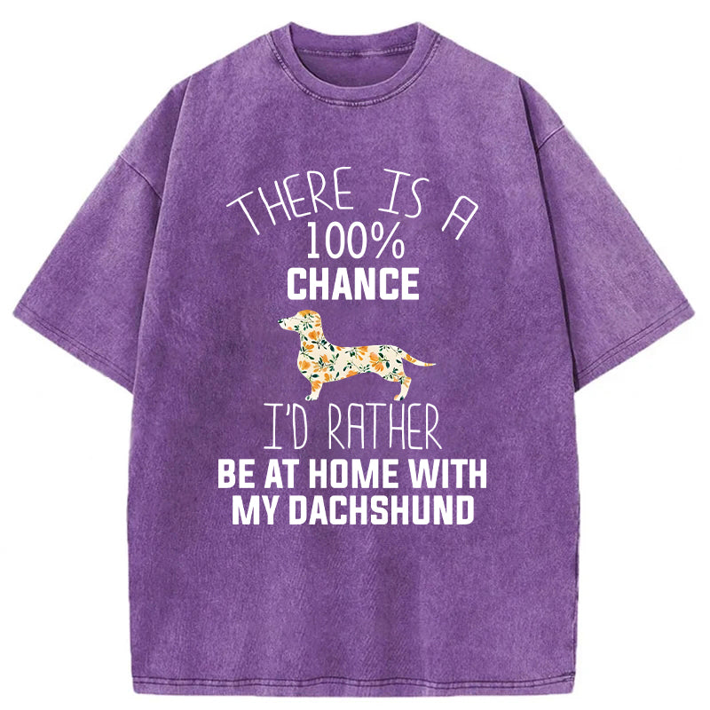 There Is A 100% Chance Washed Unisex Tee