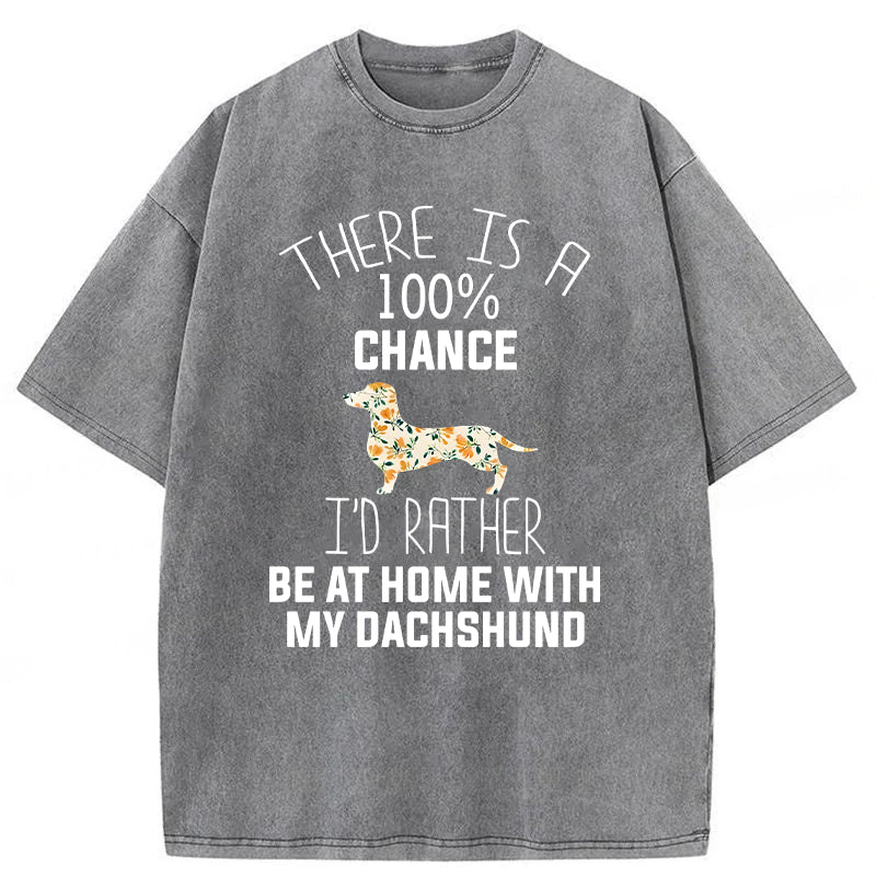 There Is A 100% Chance Washed Unisex Tee