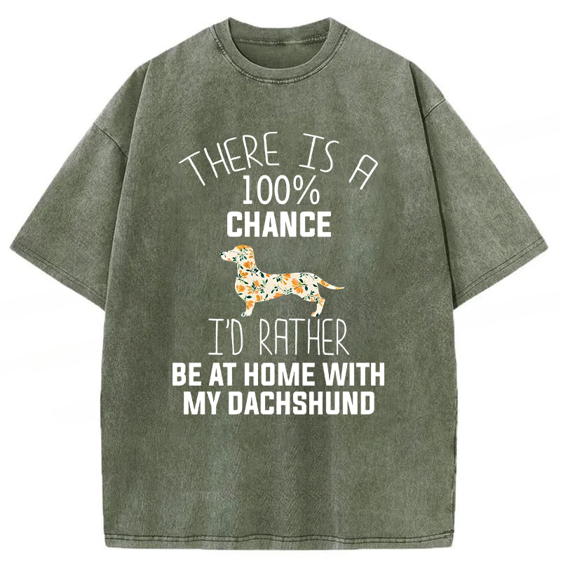 There Is A 100% Chance Washed Unisex Tee