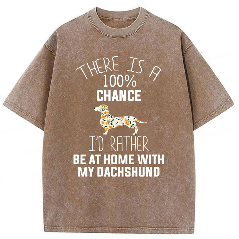 There Is A 100% Chance Washed Unisex Tee