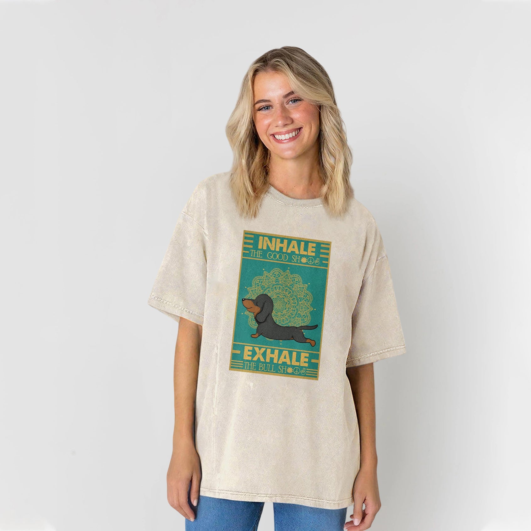Inhale The Good Shit Exhale The Bull Shit Washed Unisex Tee