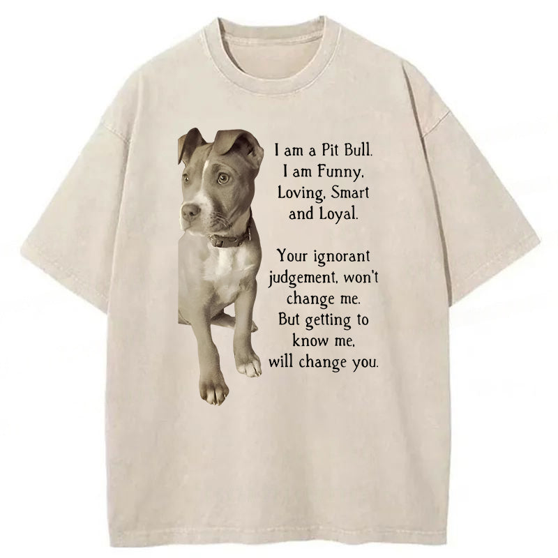 I Am A Pit Bull Washed Unisex Tee