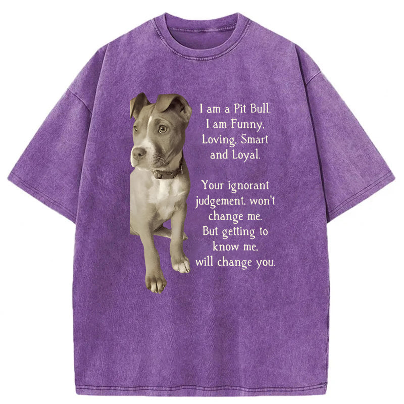I Am A Pit Bull Washed Unisex Tee