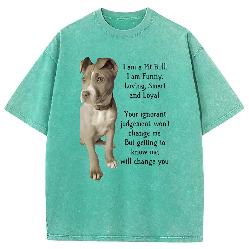 I Am A Pit Bull Washed Unisex Tee