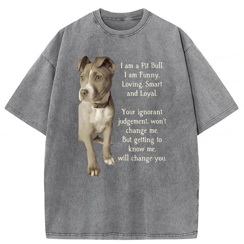 I Am A Pit Bull Washed Unisex Tee