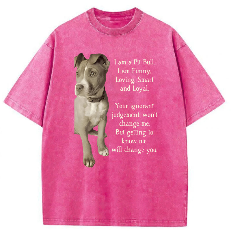 I Am A Pit Bull Washed Unisex Tee