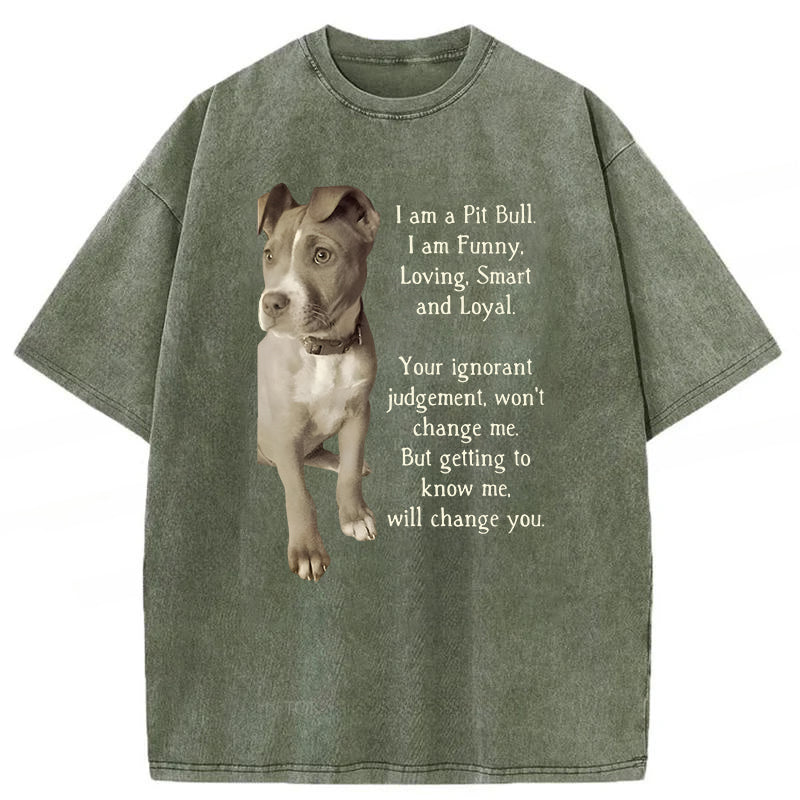 I Am A Pit Bull Washed Unisex Tee