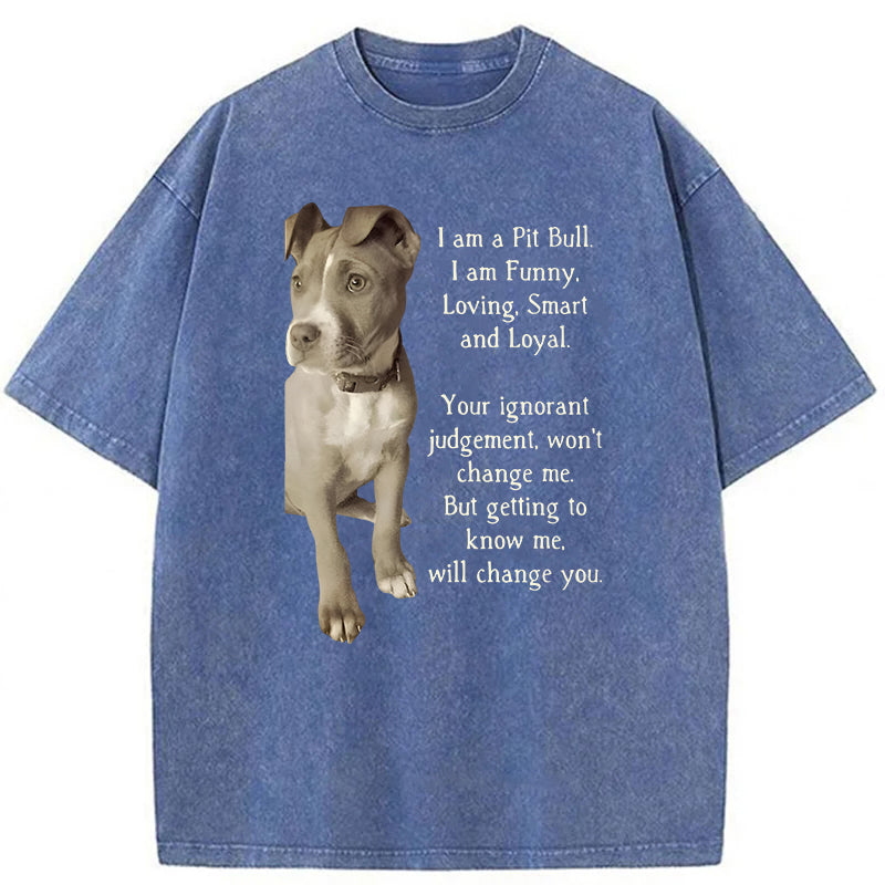 I Am A Pit Bull Washed Unisex Tee