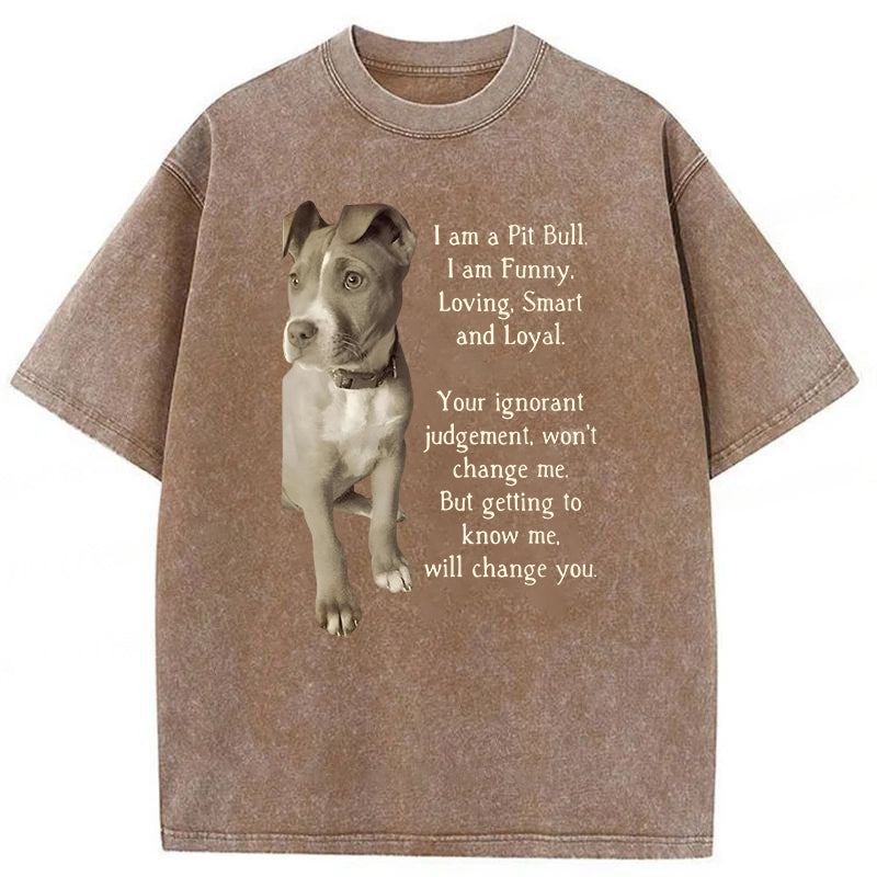 I Am A Pit Bull Washed Unisex Tee