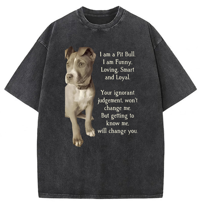 I Am A Pit Bull Washed Unisex Tee