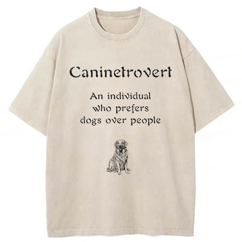 Caninetrovert Washed Unisex Tee