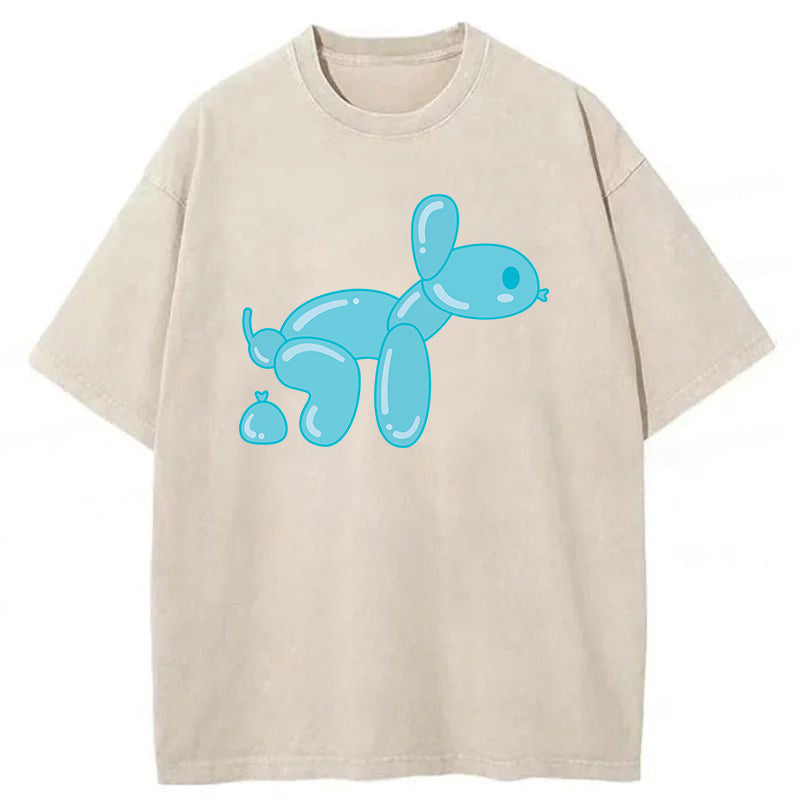 Balloon Dog Poop Washed Unisex Tee