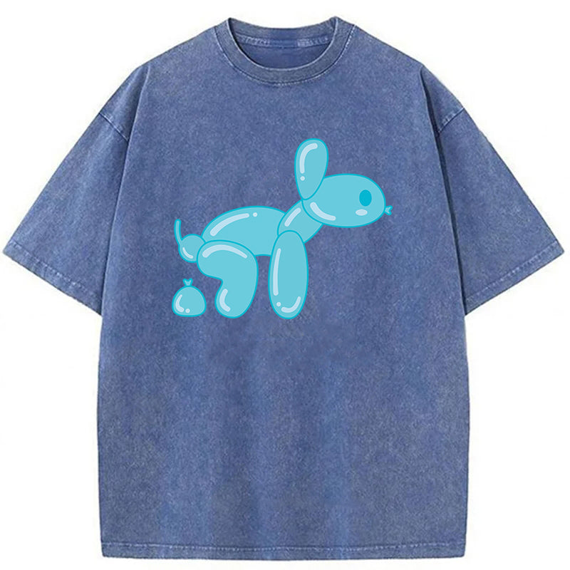 Balloon Dog Poop Washed Unisex Tee