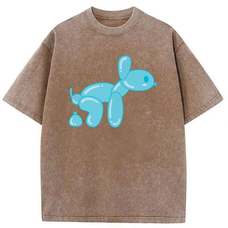Balloon Dog Poop Washed Unisex Tee