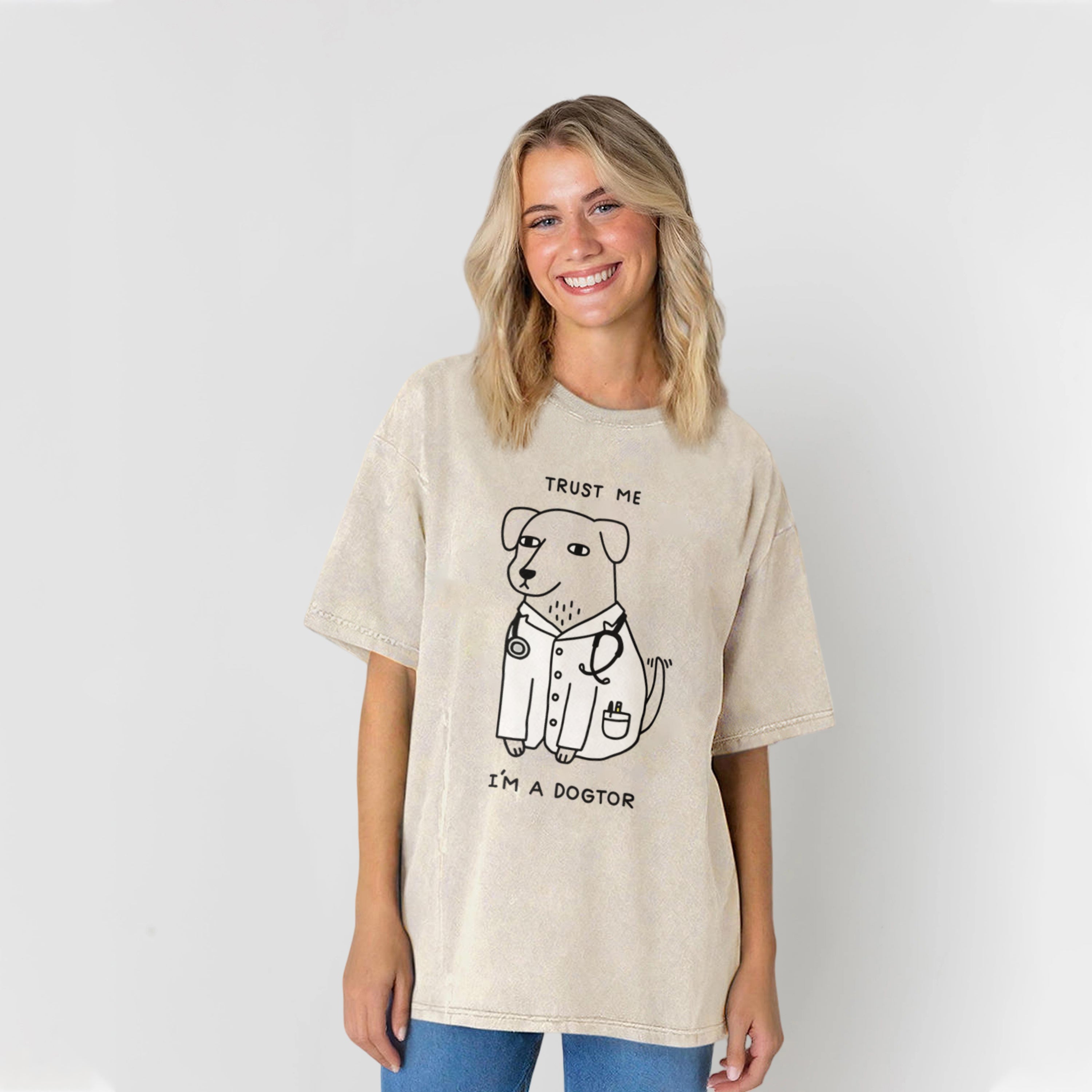 Trust Me I'm A Dogtor Washed Unisex Tee