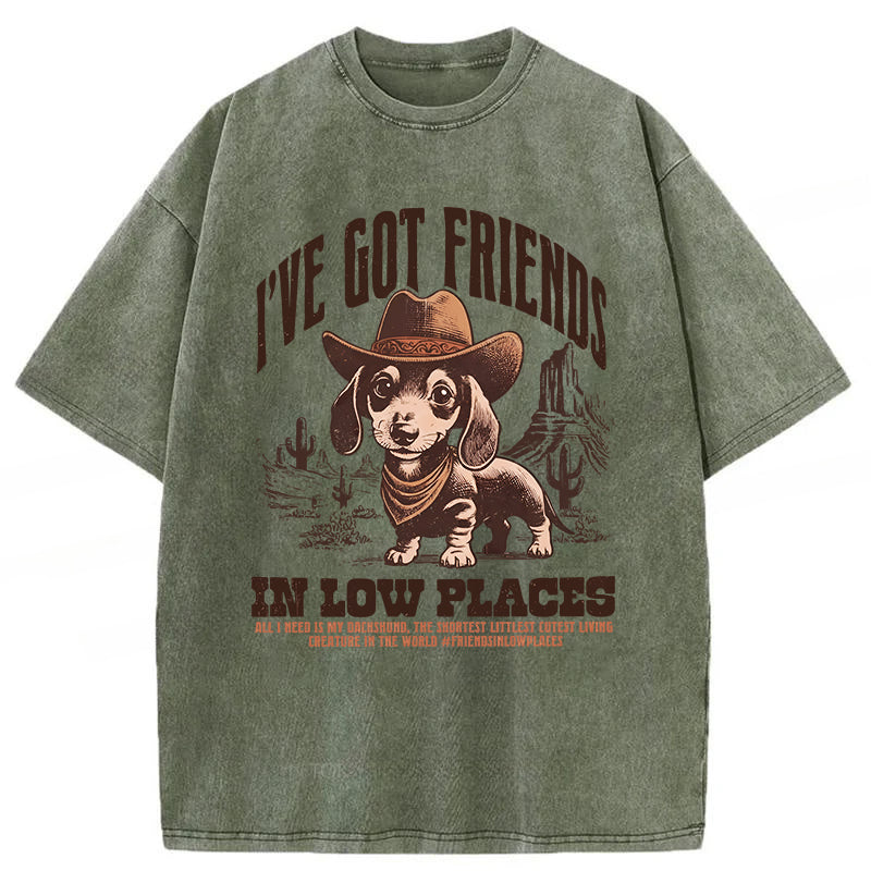 Got Friends In Low Places Washed Unisex Tee