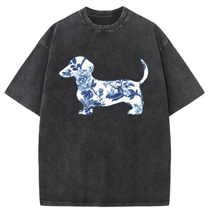 Dachshund Washed Unisex Tee