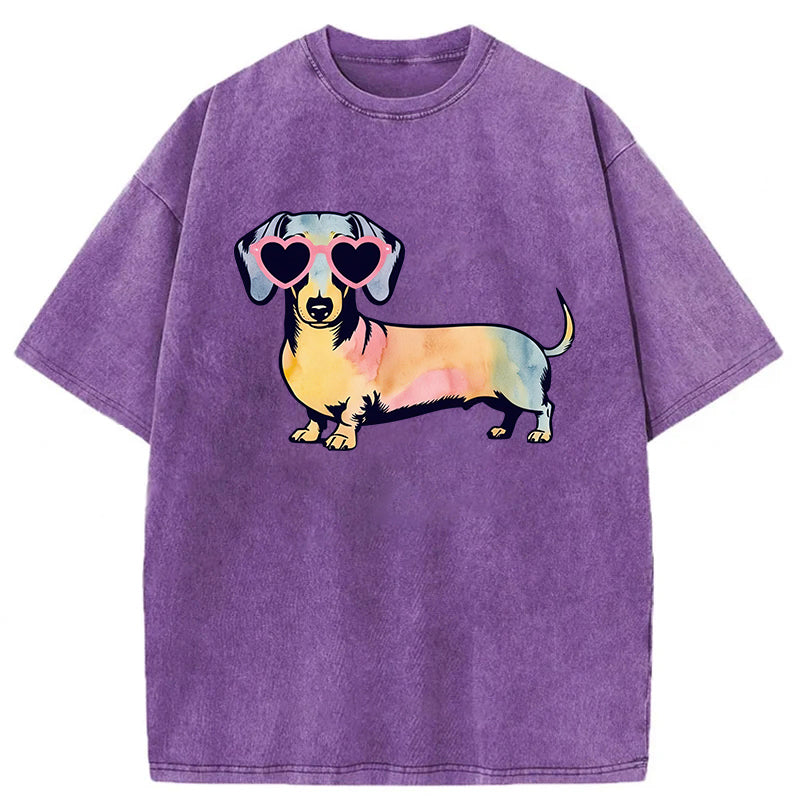 Dachshund Washed Unisex Tee