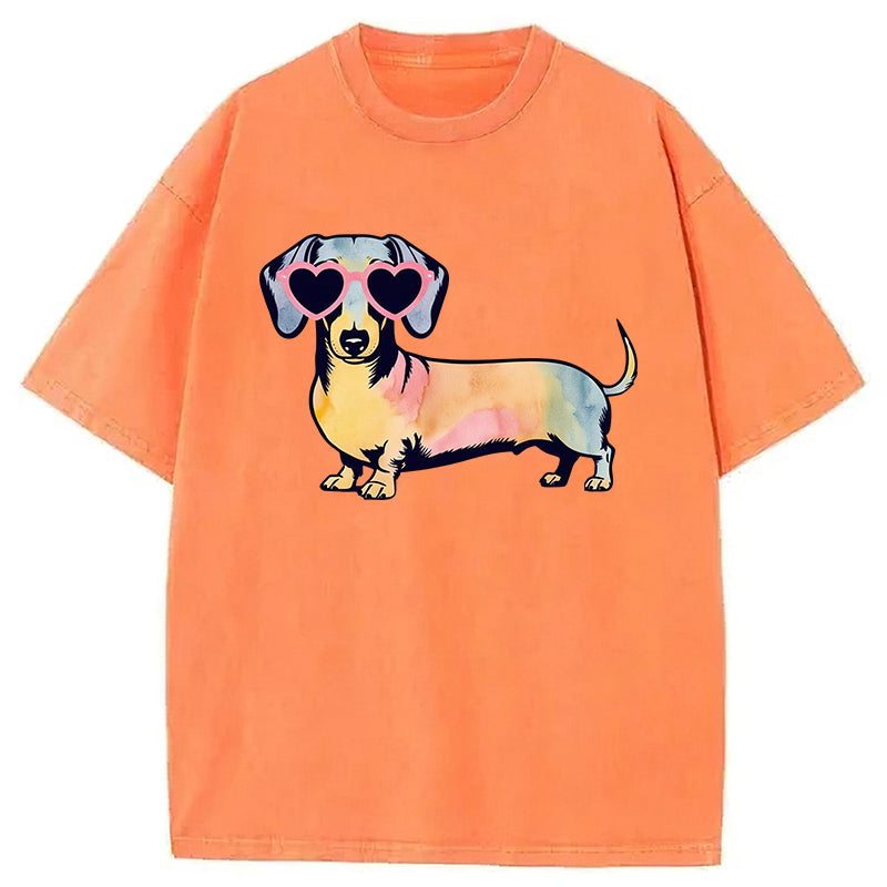 Dachshund Washed Unisex Tee
