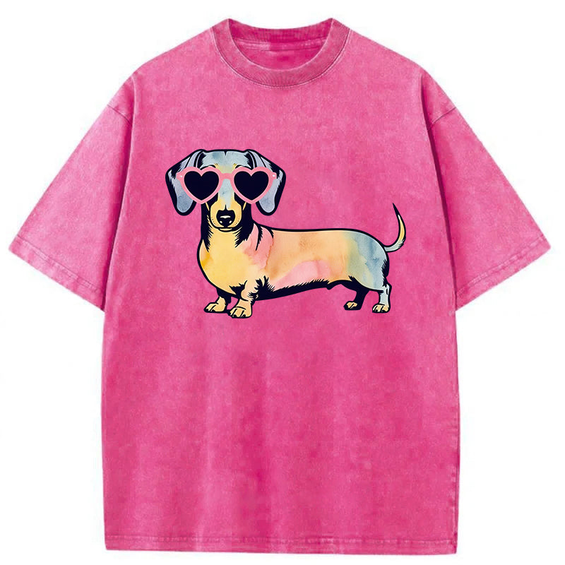 Dachshund Washed Unisex Tee