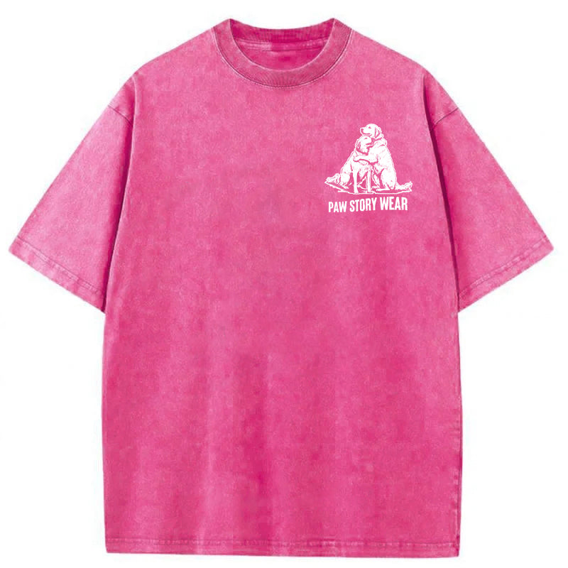 A Long Walk With Your Dog Is All The Therapy You Need Washed Unisex Tee