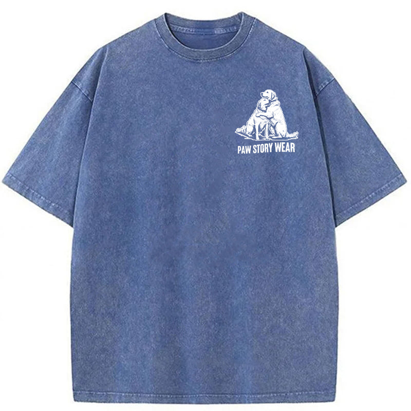 A Long Walk With Your Dog Is All The Therapy You Need Washed Unisex Tee
