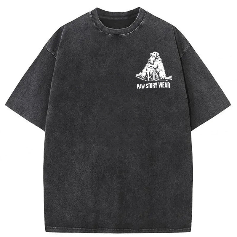 A Long Walk With Your Dog Is All The Therapy You Need Washed Unisex Tee
