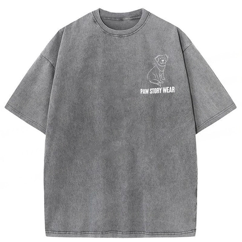 Funny My Dog Can Live Like A Human Washed Unisex Tee