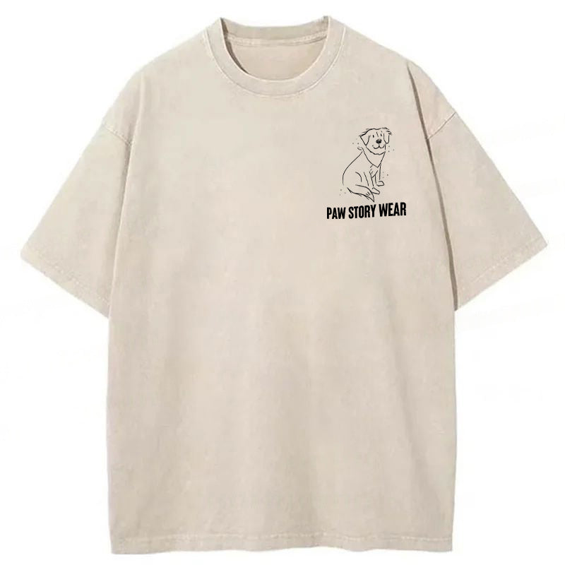 Funny My Dog Can Live Like A Human Washed Unisex Tee
