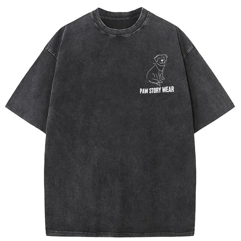 Funny My Dog Can Live Like A Human Washed Unisex Tee