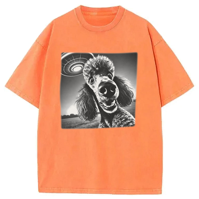 UFO Poodle Washed Unisex Tee