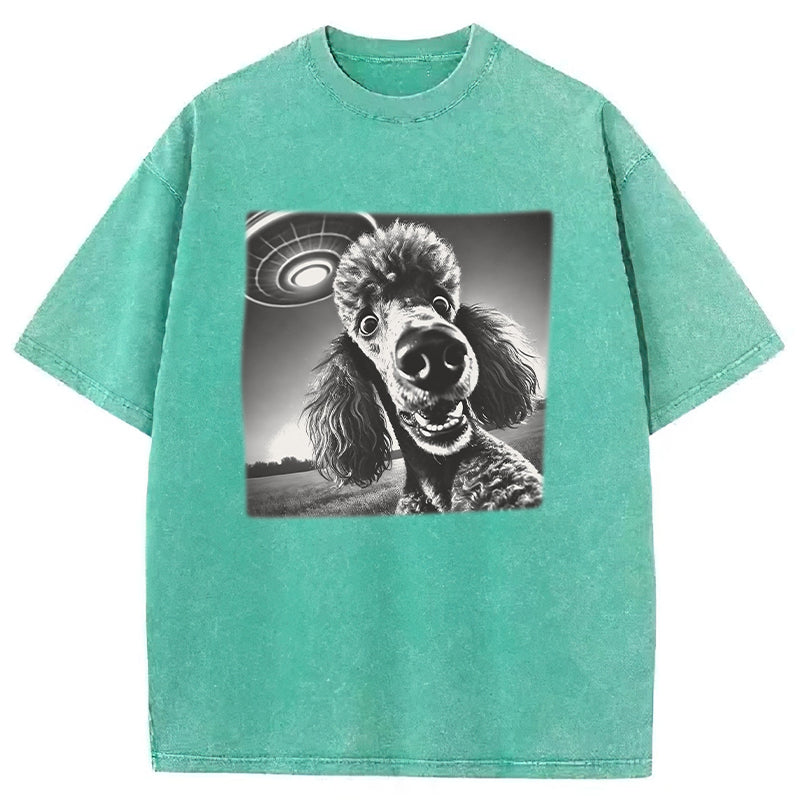 UFO Poodle Washed Unisex Tee