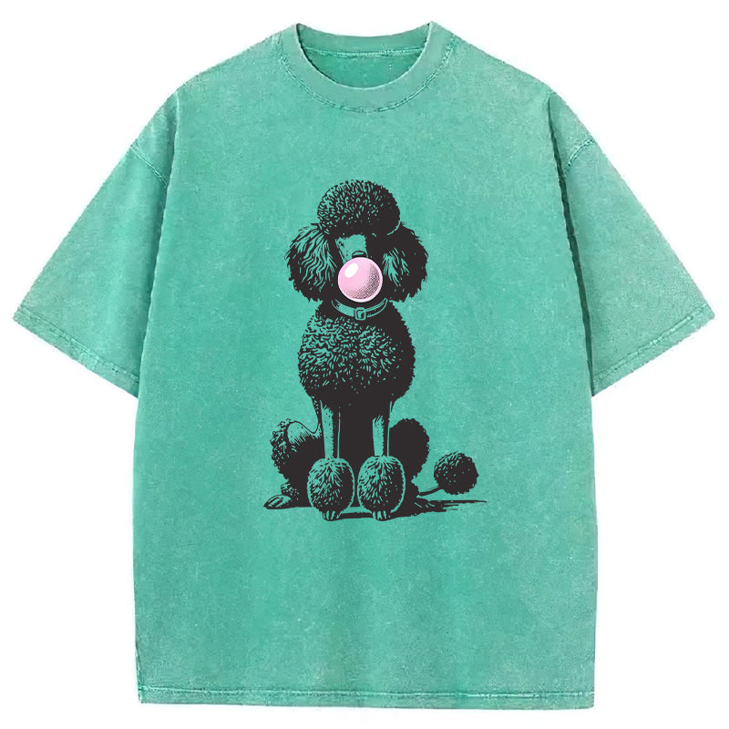 Bubble Gum Poodle Washed Unisex Tee