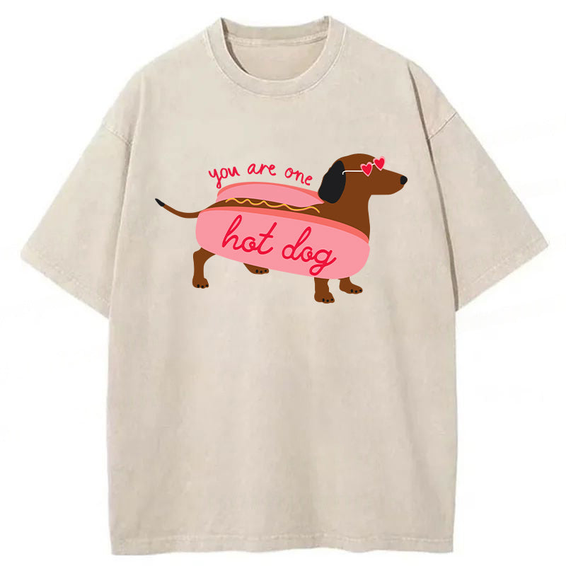 You Are One Hotdog Washed Unisex Tee