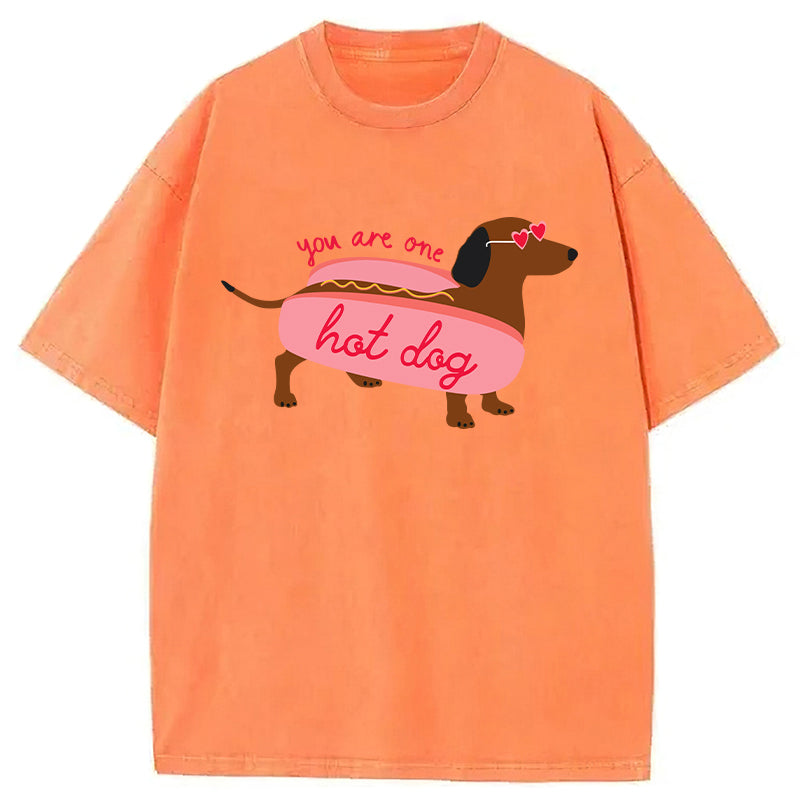 You Are One Hotdog Washed Unisex Tee