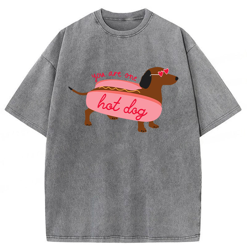 You Are One Hotdog Washed Unisex Tee