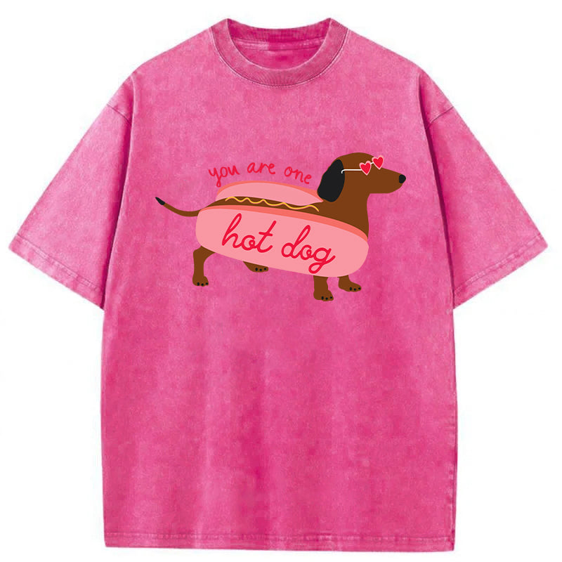 You Are One Hotdog Washed Unisex Tee