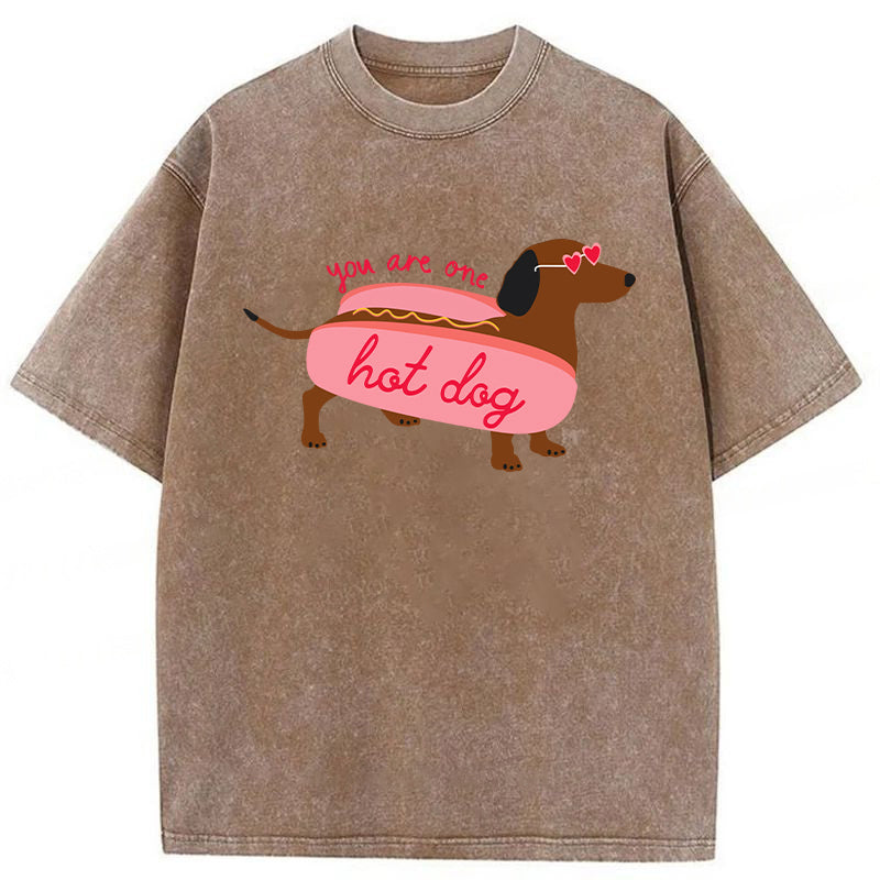 You Are One Hotdog Washed Unisex Tee