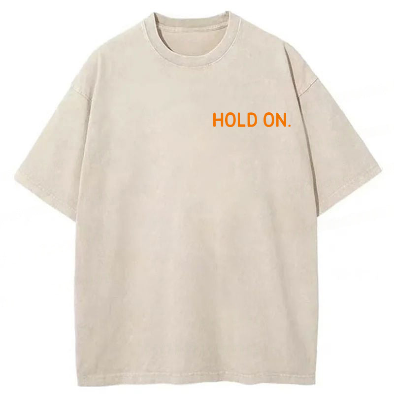 Hold On Stop And Pet The Dog Washed Unisex Tee
