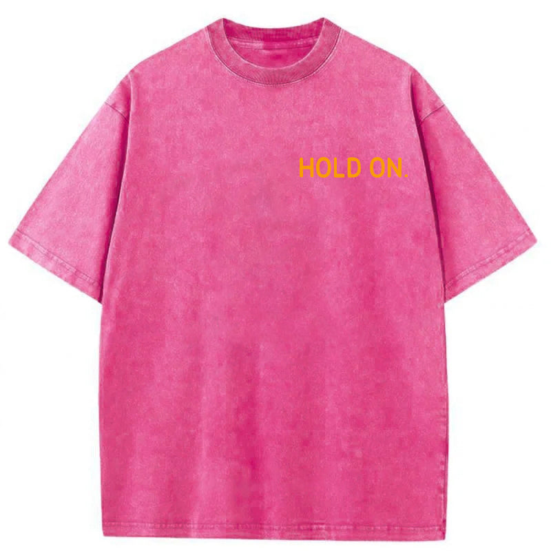 Hold On Stop And Pet The Dog Washed Unisex Tee